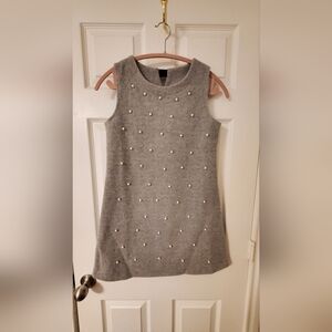 SHEIN Gray Mini Dress with Pearl Accents